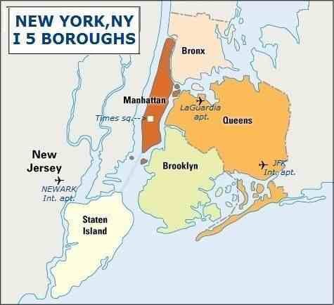 Mappa Boroughs New York
